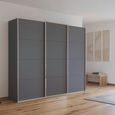 Rauch Kulmbach 203cm 3 Door Sliding Wardrobe - Metallic Dark Grey