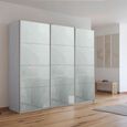 Kulmbach Sliding Wardrobe - 203cm - 3 Door - Silk Grey & Silk Grey Glass