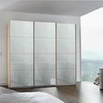 Kulmbach Sliding Wardrobe - 203cm - 3 Door - Sonoma Oak & Silk Grey Glass