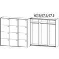 Rauch Kulmbach 203cm 3 Door Sliding Wardrobe - Sonoma Oak and White High Gloss