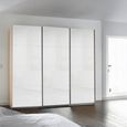 Rauch Kulmbach 203cm 3 Door Sliding Wardrobe - Sonoma Oak and White High Gloss