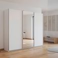 Rauch Kulmbach 203cm 3 Door Sliding Wardrobe with Mirror - Alpine White
