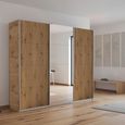 Rauch Kulmbach 203cm 3 Door Sliding Wardrobe with Mirror - Artisan Oak