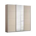 Rauch Kulmbach 203cm 3 Door Sliding Wardrobe with Mirror - Champagne