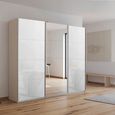 Kulmbach Sliding Mirror Wardrobe - 203cm - 3 Door - Champagne & White Glass