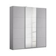 Rauch Kulmbach 203cm 3 Door Sliding Wardrobe with Mirror - Silk Grey