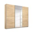 Rauch Kulmbach 203cm 3 Door Sliding Wardrobe with Mirror - Sonoma Oak