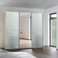 Kulmbach Sliding Mirror Wardrobe - 203cm - 3 Door - Sonoma Oak & Silk Grey Glass