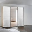 Kulmbach Sliding Mirror Wardrobe - 203cm - 3 Door - Sonoma Oak & White Glass