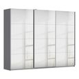 Kulmbach Mirrored Sliding Wardrobe - 271cm - 3 Door - Metallic Dark Grey
