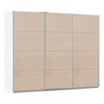 Kulmbach Sliding Wardrobe - 271cm - 3 Door - Alpine White & Champagne Glass