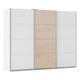 Kulmbach Sliding Wardrobe - 271cm - 3 Door - Alpine White & Champagne Glass Front