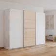Kulmbach Sliding Wardrobe - 271cm - 3 Door - Alpine White & Champagne Glass Front