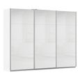 Kulmbach Sliding Wardrobe - 271cm - 3 Door - Alpine White & White High Gloss