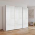 Kulmbach Sliding Wardrobe - 271cm - 3 Door - Alpine White & White High Gloss