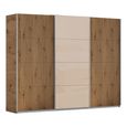 Kulmbach Sliding Wardrobe - 271cm - 3 Door - Artisan Oak & Champagne Glass Front
