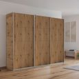 Kulmbach Sliding Wardrobe - 271cm - 3 Door - Artisan Oak