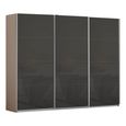 Kulmbach Sliding Wardrobe - 271cm - 3 Door - Champagne & Basalt Glass