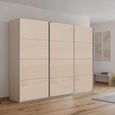 Kulmbach Sliding Wardrobe - 271cm - 3 Door - Champagne & Champagne Glass