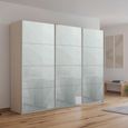 Kulmbach Sliding Wardrobe - 271cm - 3 Door - Champagne & Silk Grey Glass