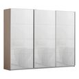 Kulmbach Sliding Wardrobe - 271cm - 3 Door - Champagne & White Glass