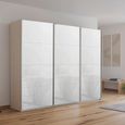 Kulmbach Sliding Wardrobe - 271cm - 3 Door - Champagne & White Glass