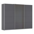 Kulmbach Sliding Wardrobe - 271cm - 3 Door - Metallic Dark Grey