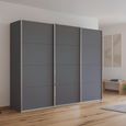 Kulmbach Sliding Wardrobe - 271cm - 3 Door - Metallic Dark Grey