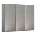 Kulmbach Sliding Wardrobe - 271cm - 3 Door - Silk Grey & Grey High Gloss