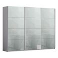 Kulmbach Sliding Wardrobe - 271cm - 3 Door - Silk Grey & Silk Grey Glass