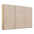 Kulmbach Sliding Wardrobe - 271cm - 3 Door - Sonoma Oak & Champagne Glass