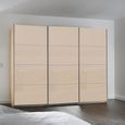 Kulmbach Sliding Wardrobe - 271cm - 3 Door - Sonoma Oak & Champagne Glass