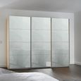 Kulmbach Sliding Wardrobe - 271cm - 3 Door - Sonoma Oak & Silk Grey Glass