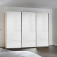 Kulmbach Sliding Wardrobe - 271cm - 3 Door - Sonoma Oak & White High Gloss