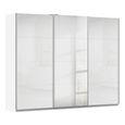 Kulmbach Sliding Mirror Wardrobe - 271cm - 3 Door - Alpine White & White High Gloss