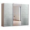 Kulmbach Sliding Mirror Wardrobe - 271cm - 3 Door - Champagne & Silk Grey Glass