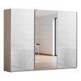 Kulmbach Sliding Mirror Wardrobe - 271cm - 3 Door - Champagne & White Glass