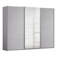 Kulmbach Sliding Mirror Wardrobe - 271cm - 3 Door - Silk Grey