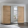 Kulmbach Sliding Mirror Wardrobe - 271cm - 3 Door - Sonoma Oak