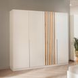 Rauch Lamella 226cm 4 Door Wardrobe - Alpine White and Artisan Oak