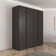 Rauch Luana 201cm 4 Door Wardrobe - Graphite and Atlantic Dark Oak