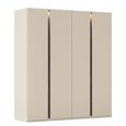 Rauch Luana 201cm 4 Door Wardrobe with Lighting - Champagne and Atlantic Dark Oak