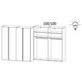 Rauch Luana 201cm 4 Door Wardrobe with Lighting - Champagne and Atlantic Dark Oak