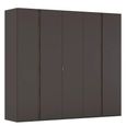 Rauch Luana 251cm 5 Door Wardrobe - Graphite and Atlantic Dark Oak