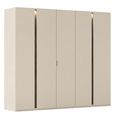 Rauch Luana 251cm 5 Door Wardrobe with Lighting - Champagne and Atlantic Dark Oak
