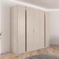 Rauch Luana 251cm 5 Door Wardrobe with Lighting - Champagne and Atlantic Dark Oak