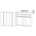 Rauch Luana 251cm 5 Door Wardrobe with Lighting - Graphite and Atlantic Dark Oak