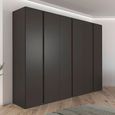 Rauch Luana 301cm 6 Door Wardrobe - Graphite and Atlantic Dark Oak