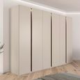 Rauch Luana 301cm 6 Door Wardrobe with Lighting - Champagne and Atlantic Dark Oak
