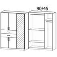Maika Wardrobe - 136cm - 5 Door - Combi - H197cm - Alpine White